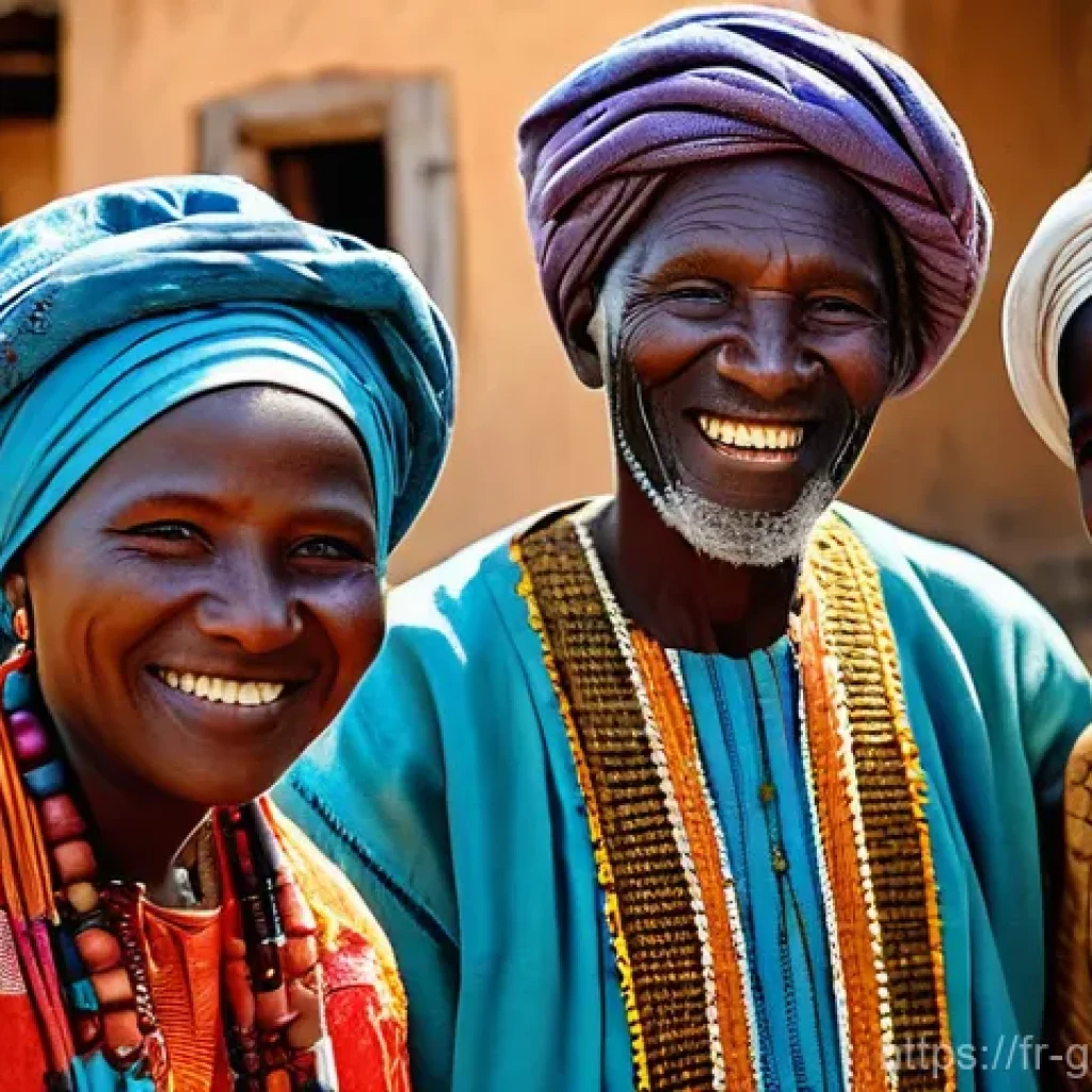 감비아 부족 및 민족성 - **Prompt 1: A Vibrant Gambian Gathering**
    "A heartwarming scene depicting a diverse group of Gam...